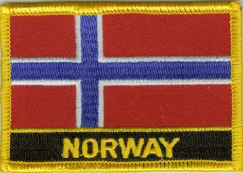 Norwegen Aufnäher / Patch mit Schrift
