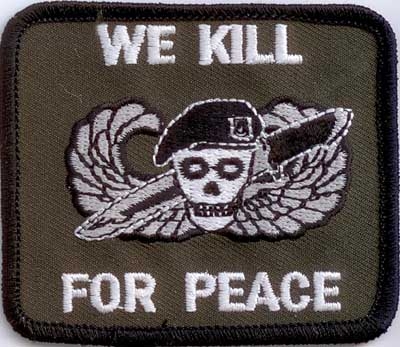 We kill for Peace Aufnäher / Patch