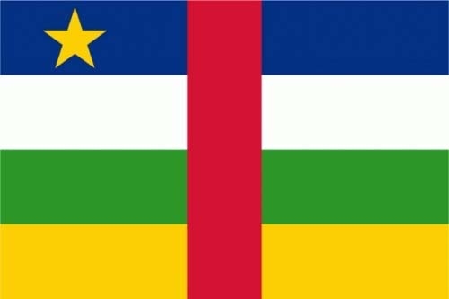 Zentralafrikanische Republik Bootsflagge 30x45 cm