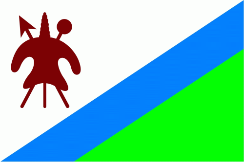 Lesotho 1987-2006 Aufkleber 8 x 5 cm