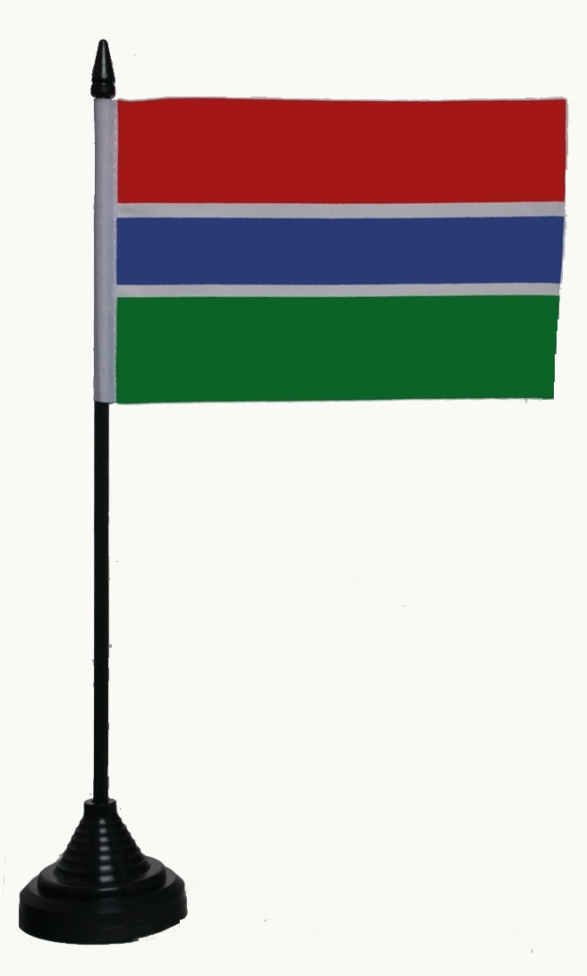 Gambia Tischflagge 10x15 cm