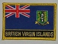British Virgin Island Republik Aufnäher / Patch mit Schrift 8 x 5 cm (F)