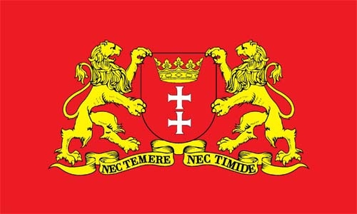 Danzig großes Wappen Flagge 90x150 cm Premiumqualität