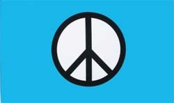 Peace Zeichen CND Flagge 90x150 cm