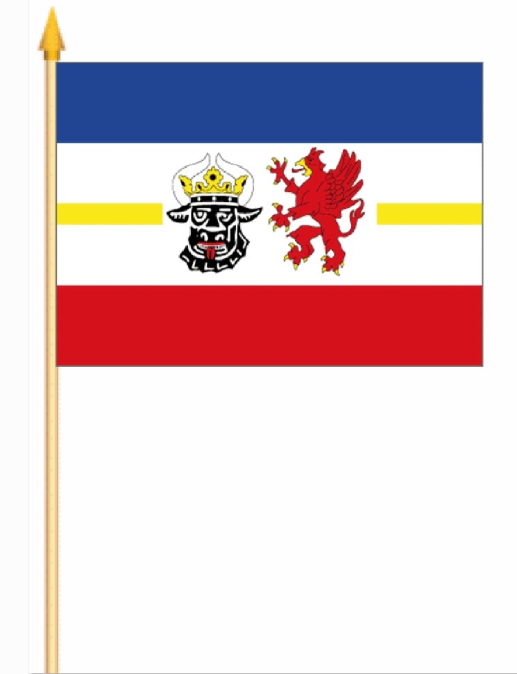 Mecklenburg-Vorpommern Stockflagge 30x45 cm