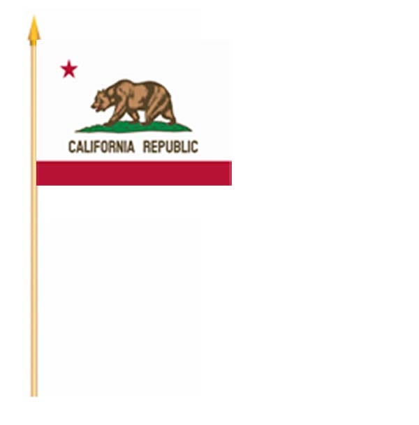 Kalifornien Stockflagge 30x45 cm