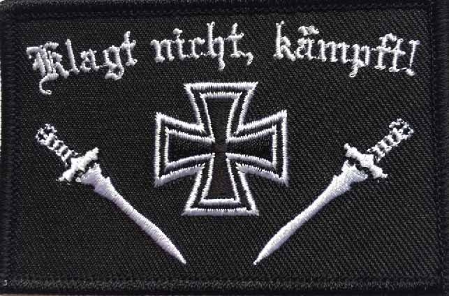 DR- Klagt nicht kämpft Aufnäher / Patch