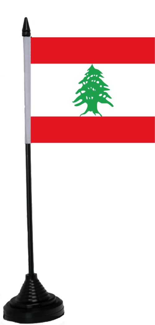 Libanon Tischflagge 10x15 cm