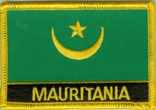 Mauretanien Aufnäher / Patch mit Schrift