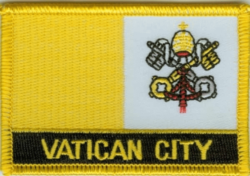Vatikan Aufnäher / Patch mit Schrift