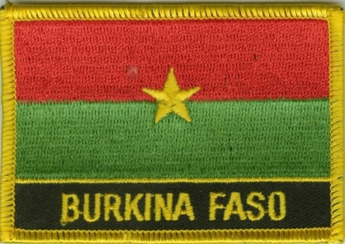 Burkina Faso Aufnäher / Patch mit Schrift