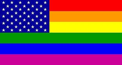 Regenbogen USA Sterne Flagge 90x150 cm