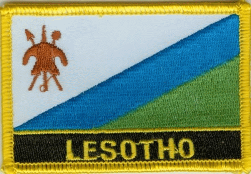 Lesotho Aufnäher / Patch mit Schrift