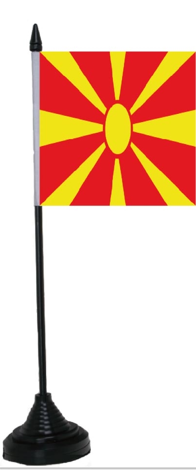 Mazedonien Tischflagge 10x15 cm