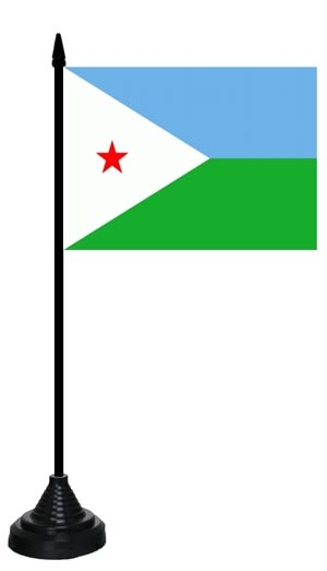 Dschibuti Tischflagge 10x15 cm