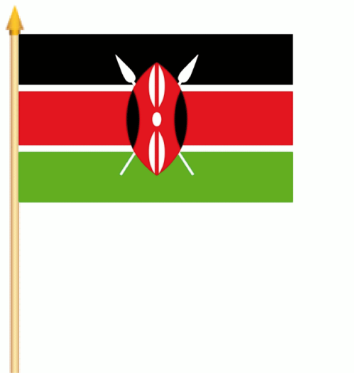 Kenia Stockflagge 30x45 cm