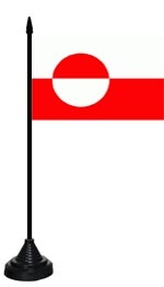 Grönland Tischflagge 10x15 cm