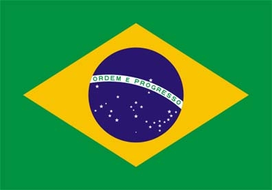Brasilien Aufkleber 8 x 5 cm