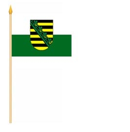 Sachsen Stockflagge 30x45 cm