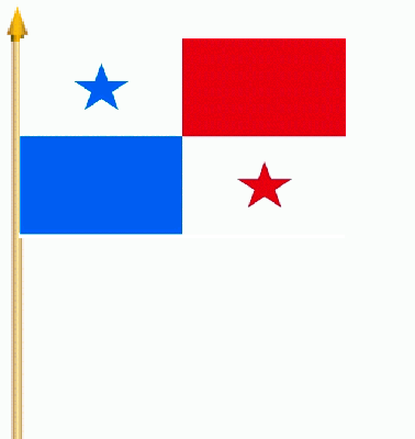 Panama Stockflagge 30x45 cm