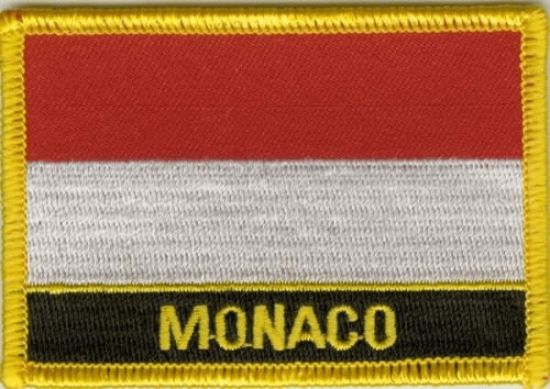 Monaco Aufnäher / Patch mit Schrift
