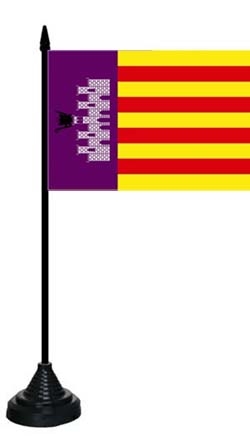 Mallorca Tischflagge 10x15 cm