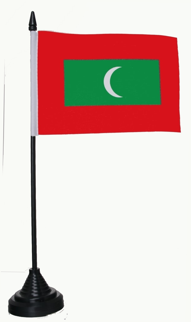 Malediven Tischflagge 10x15 cm