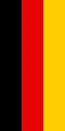 Deutschland Hohlsaum/Tunnel Flagge 120x300 cm (Hochformat)