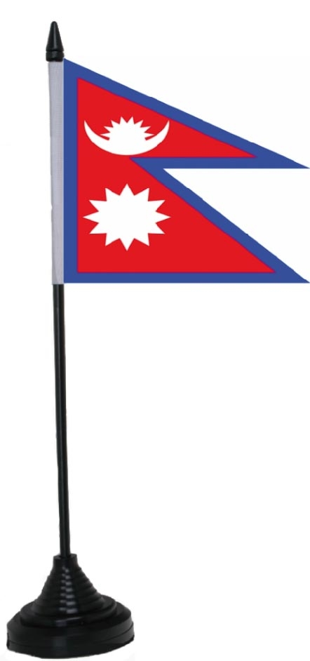 Nepal Tischflagge 10x15 cm