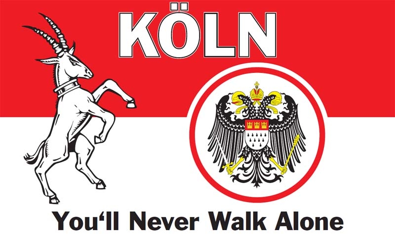 Köln You'll Never Walk Alone Flagge 90x150 cm