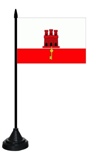 Gibraltar Tischflagge 10x15 cm