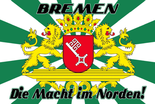 Bremen die Macht im Norden 2 Flagge 90x150 cm