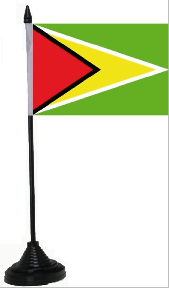 Guyana Tischflagge 10x15 cm