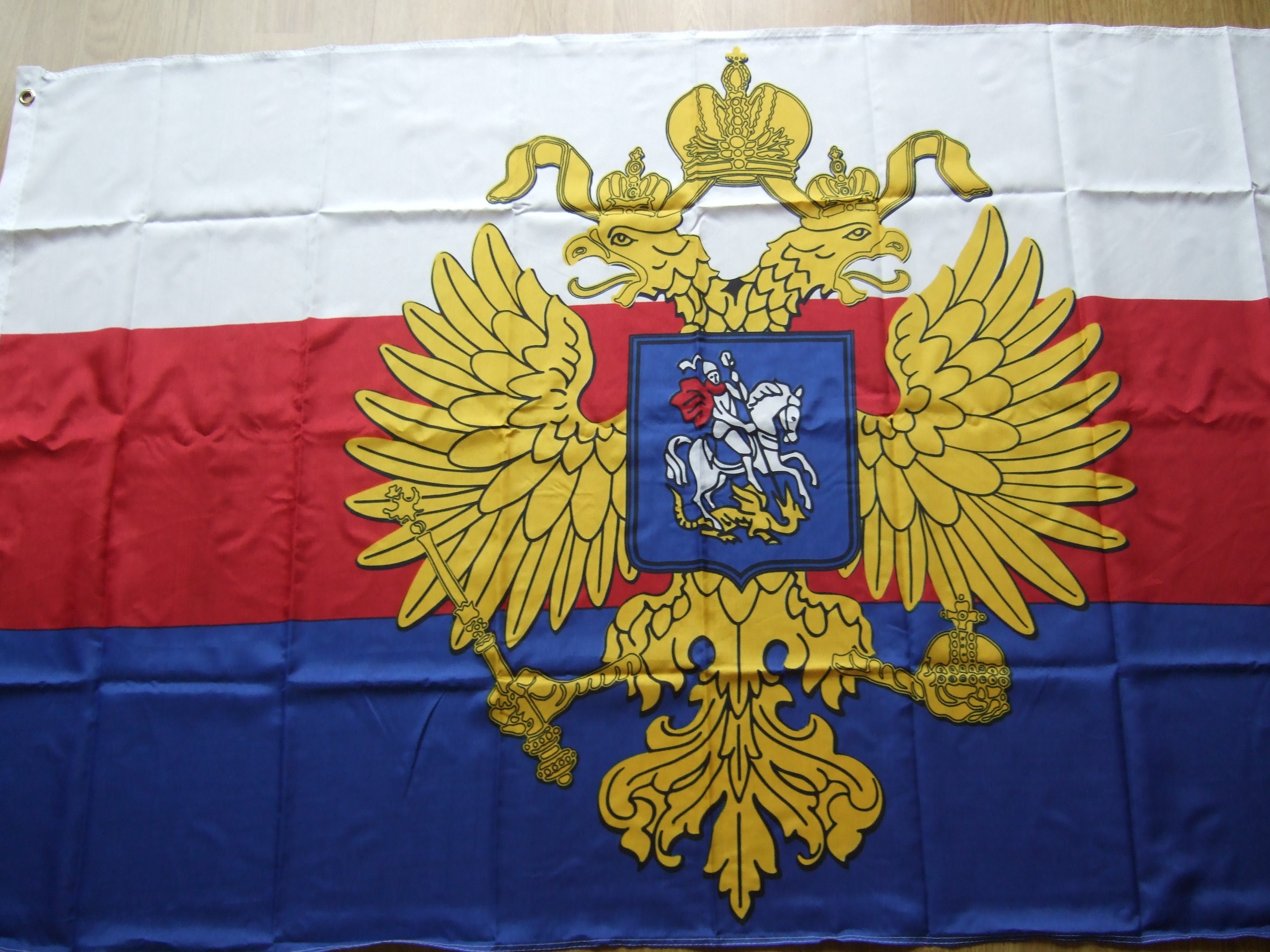 Russland mit Adler großes Wappen Flagge 90x150 cm Sonderposten Abverkauf