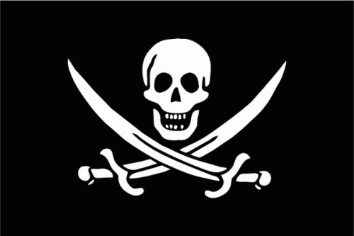 Pirat mit Säbel (Jack Rackham) Flagge 90x150 cm Sonderangebot 75d