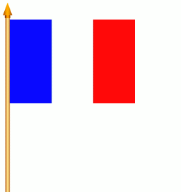 Frankreich Stockflagge 30x45 cm