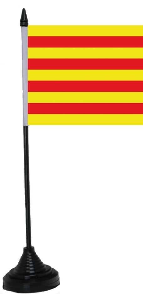 Katalonien Tischflagge 10x15 cm