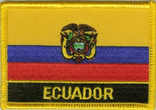 Ecuador Aufnäher / Patch mit Schrift