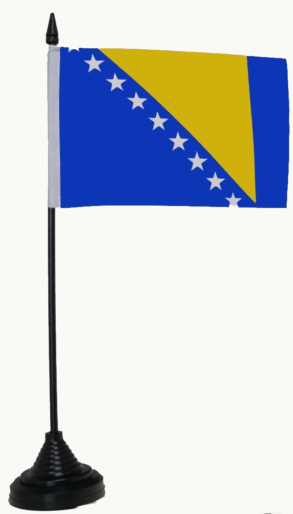 Bosnien-Herzegowina (1992) Flagge , Bosnien-Herzegowina (1992) Fahne auf