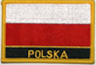 Polen Aufnäher / Patch mit Schrift Polska