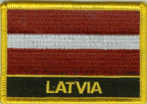 Lettland Aufnäher / Patch mit Schrift