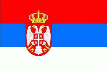 Serbien mit Wappen Aufkleber 8 x 5 cm