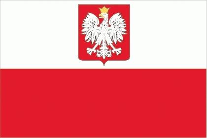 Polen mit Wappen Flagge 60x90 cm