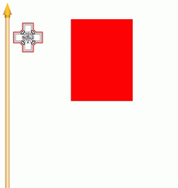 Malta Stockflagge 30x40 cm Abverkauf