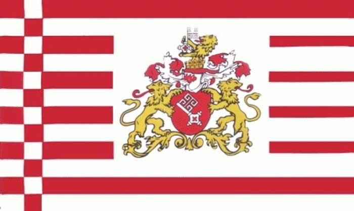 Bremen Senat / Bremen mit Wappen Flagge 90x150 cm