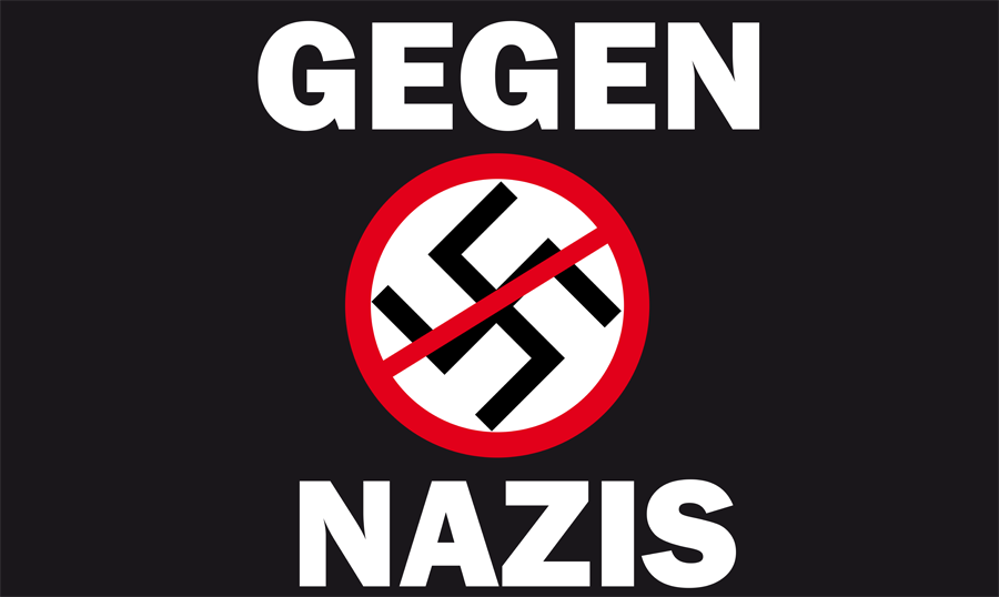Gegen Nazis Flagge 90x150 cm