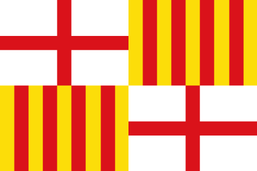 Barcelona Flagge 90x150 cm Premiumqualität