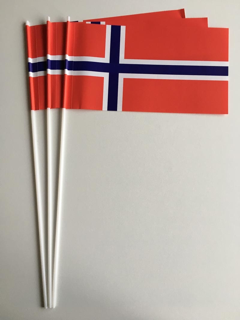 Norwegen Papierflagge VPE 50 Stück