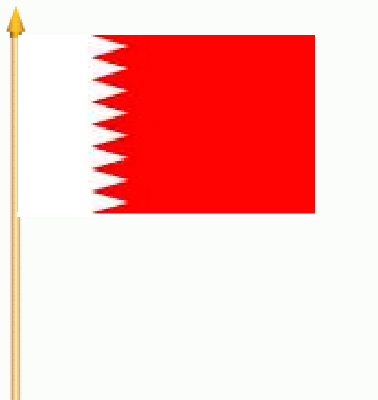 Bahrain Stockflagge 30x45 cm