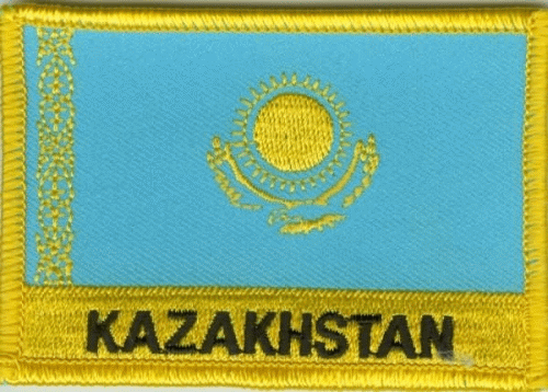 Kasachstan Aufnäher / Patch mit Schrift
